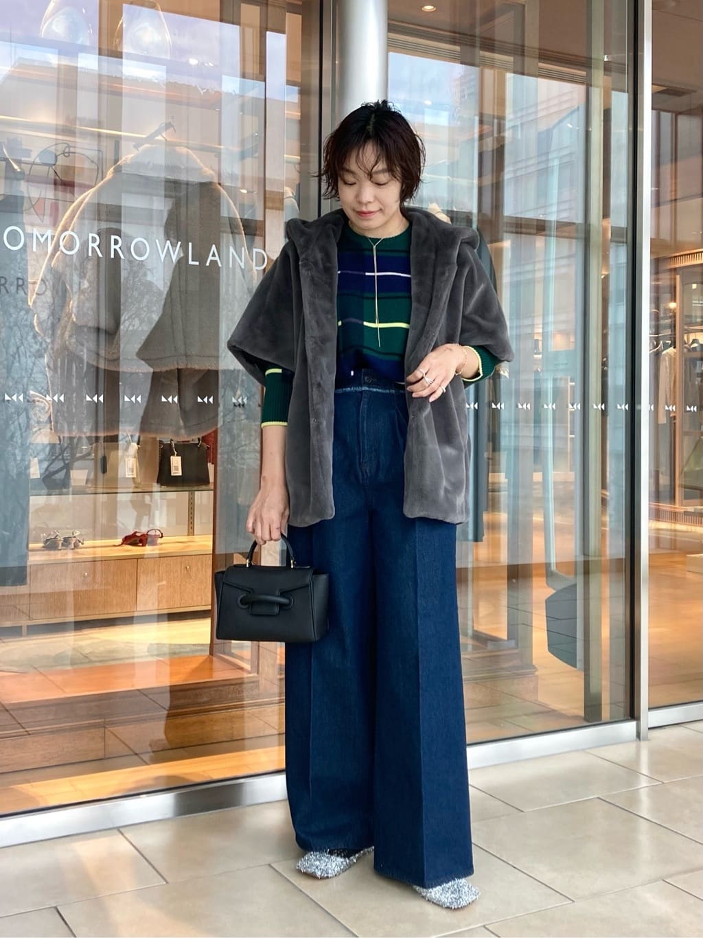 TOMORROWLAND | スムースファー フーディーポンチョ | Rakuten Fashion