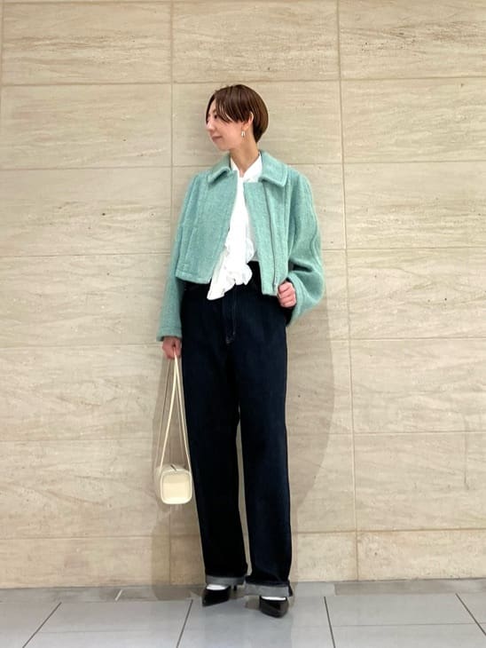 allurevilleの【LOULOU WILLOUGHBY】BONOTTOステンカラージャケットを使ったコーディネートを紹介します。｜Rakuten Fashion(楽天ファッション／旧楽天ブランドアベニュー)6643190