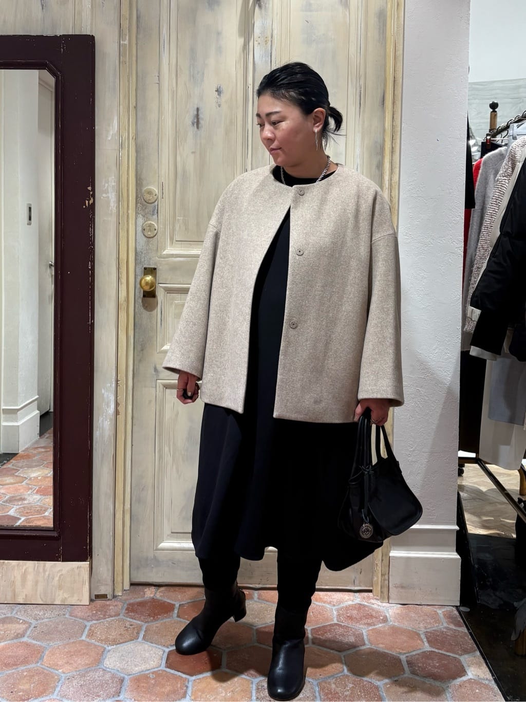 BEARDSLEY | 袖パフダンボールワンピース | Rakuten Fashion(楽天