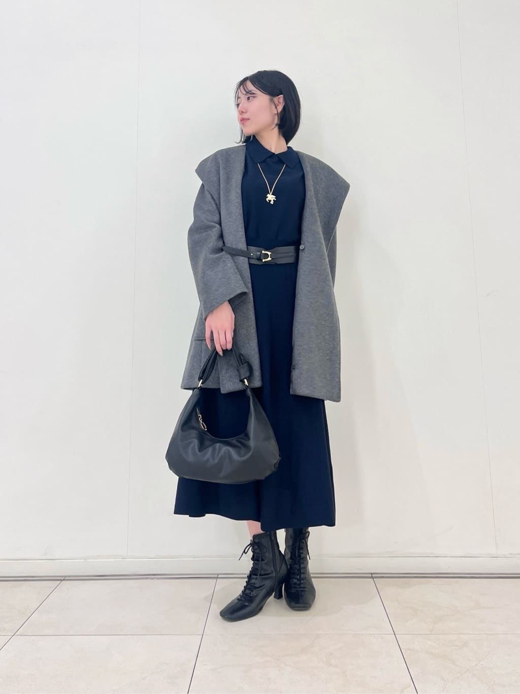 ANAYI | カシミヤ混フードガウンコート | Rakuten Fashion(楽天