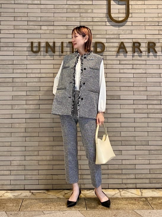 UNITED ARROWS | バイカラー パイピング ブラウス -ウォッシャブル