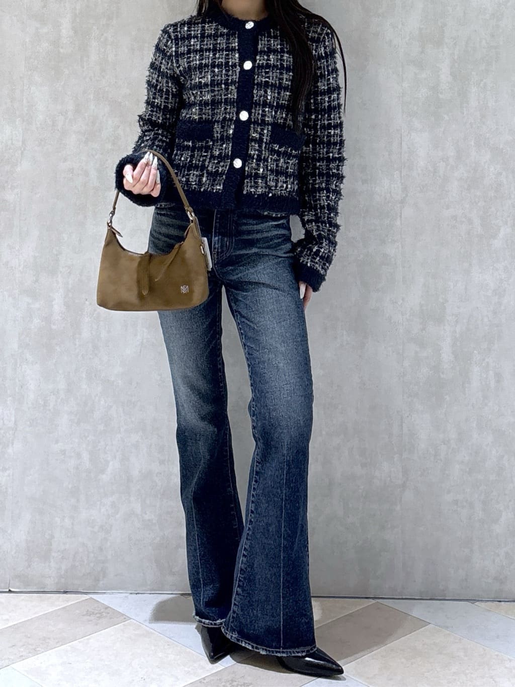moussy | COMPACT KNIT TWEED ジャケット | Rakuten Fashion(楽天
