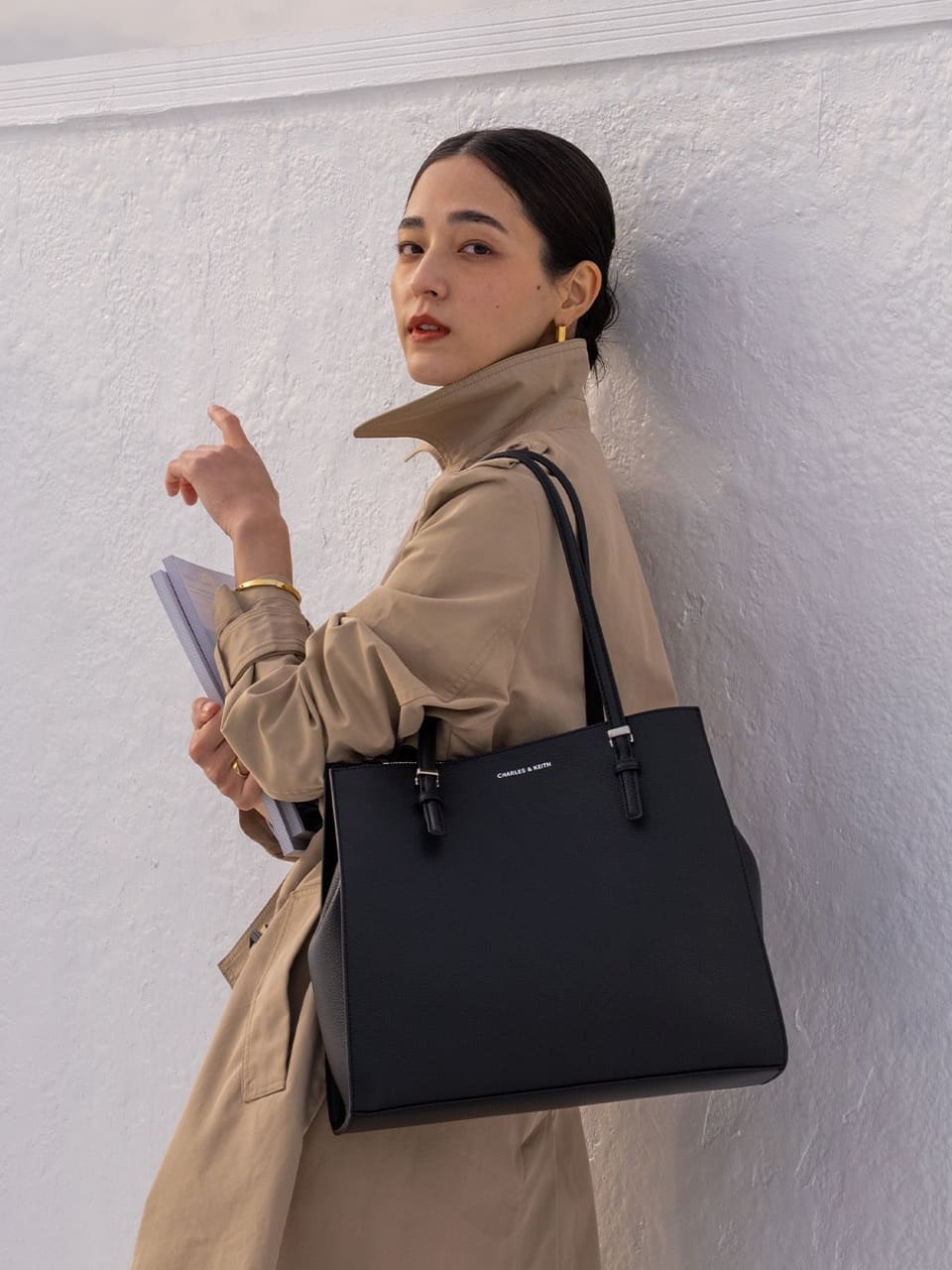 CHARLES & KEITH | クラシックダブルハンドル トートバッグ | Rakuten