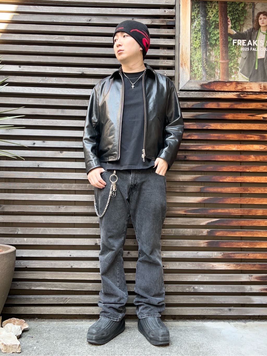 FREAK'S STORE | Calf Leather ミニマル シングル ライダース