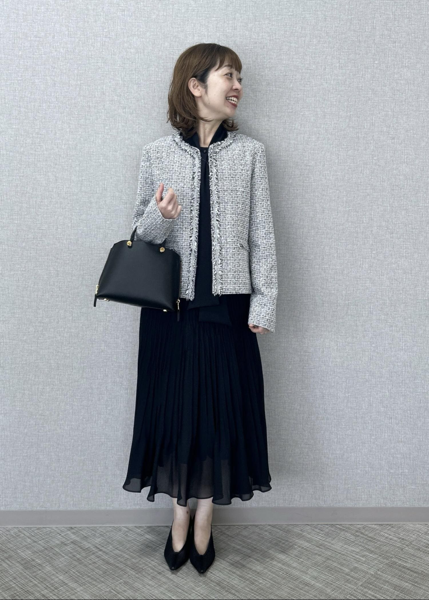 ROPE' | ミックスツイードノーカラージャケット/26SS | Rakuten