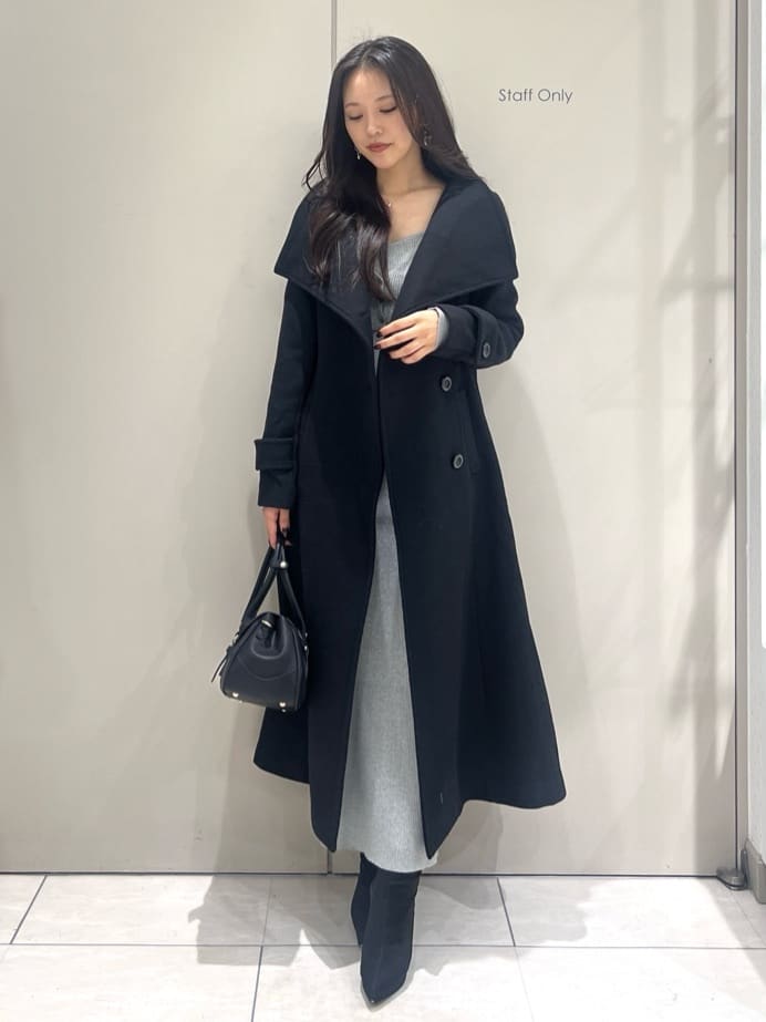 rienda | 25オーバーネックシンデレララインコート | Rakuten Fashion