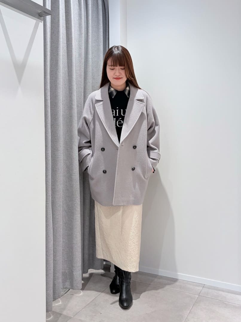 NATURAL BEAUTY BASIC | ダブルブレストフォルムミドルコート