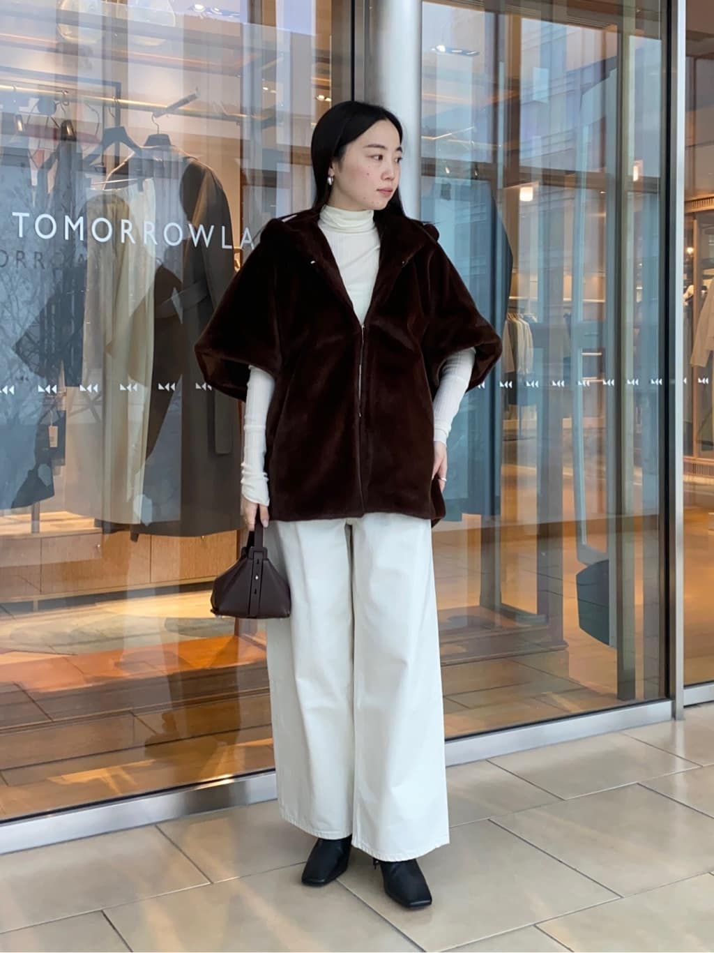 TOMORROWLAND | スムースファー フーディーポンチョ | Rakuten Fashion