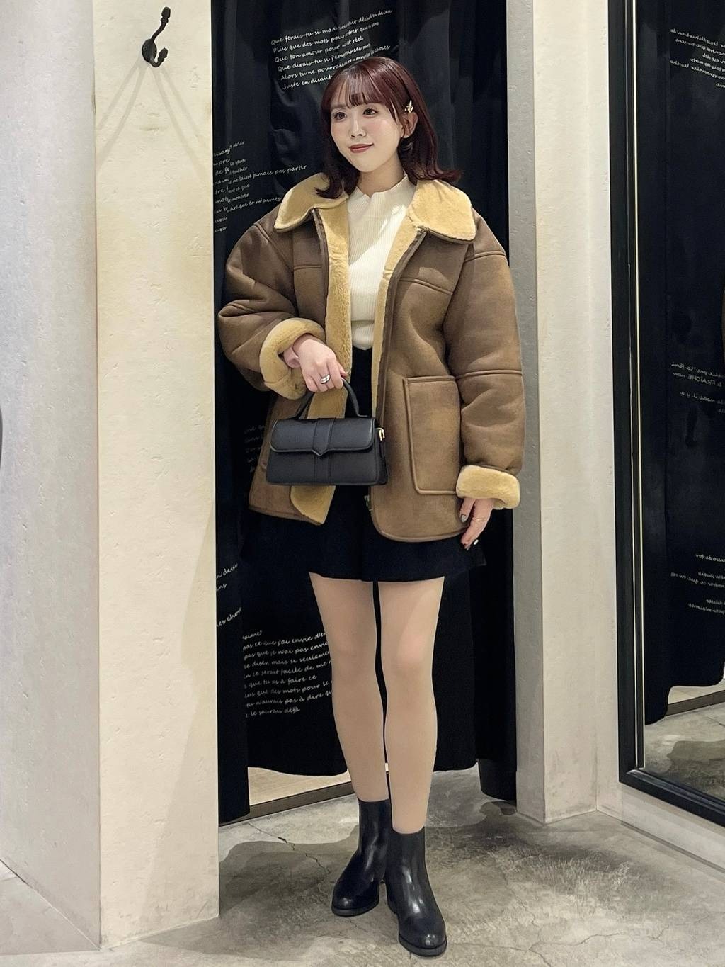 mysty womanのファーボンディングボマーブルゾンを使ったコーディネートを紹介します。｜Rakuten Fashion(楽天ファッション／旧楽天ブランドアベニュー)6665208