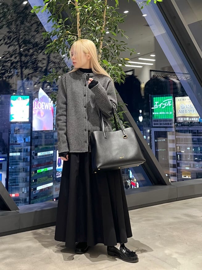 agnes b. | レザー ラージ トートバッグ 