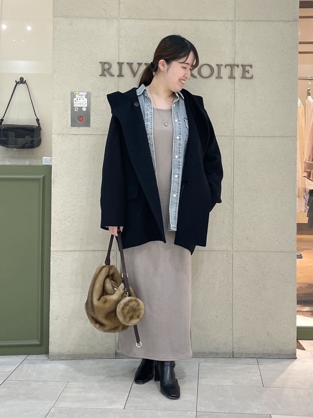 RIVE DROITE | 【全骨格細見え】NEW2WAYロングリブワンピース