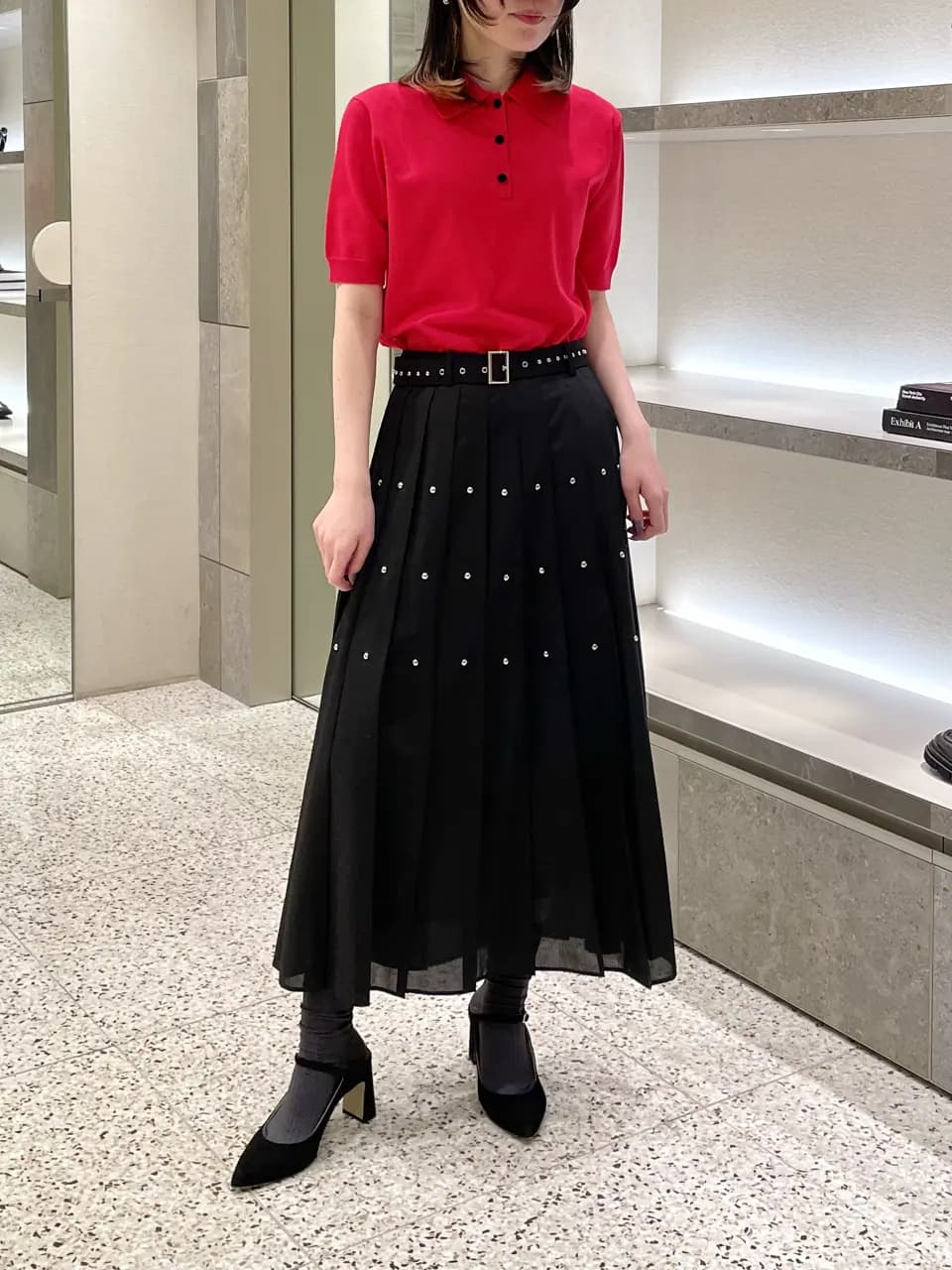 GRACE CONTINENTAL | バイカラーポロニットトップ | Rakuten Fashion