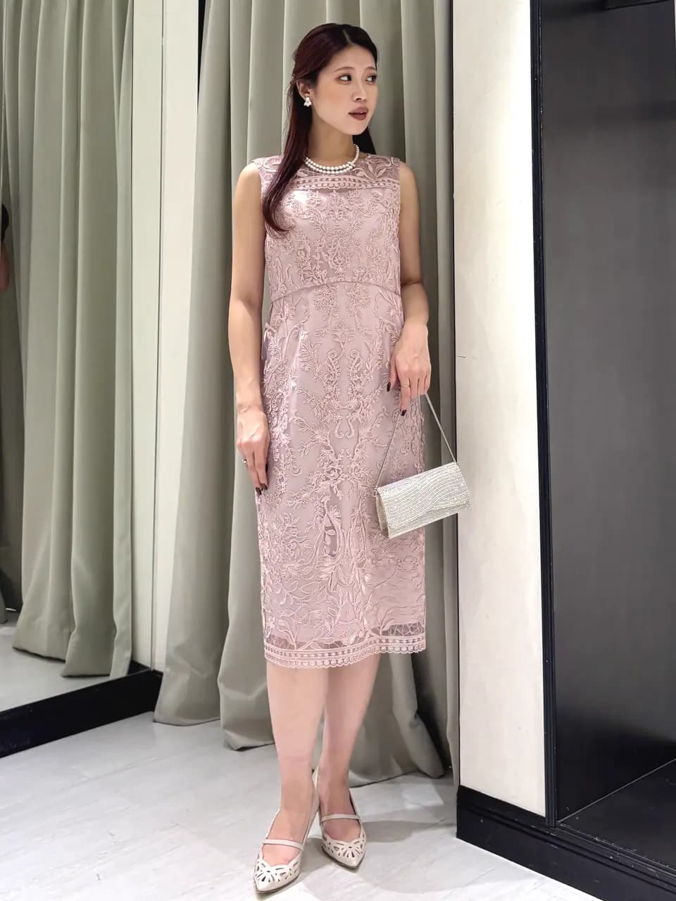 GRACE CONTINENTAL | コード刺繍タイトドレス | Rakuten Fashion(楽天