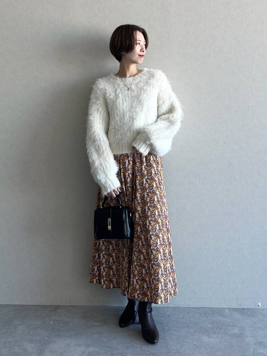 mysty womanのモヘヤタッチニットを使ったコーディネートを紹介します。｜Rakuten Fashion(楽天ファッション／旧楽天ブランドアベニュー)6668395
