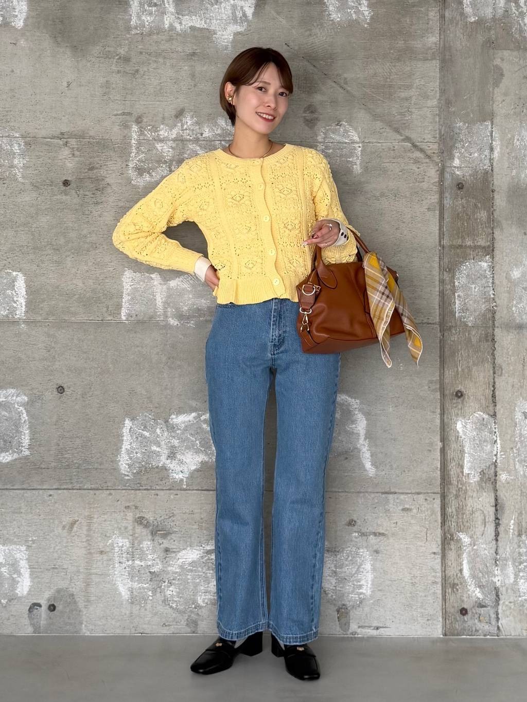 mysty womanのスカシ編み柄カーディガンを使ったコーディネートを紹介します。｜Rakuten Fashion(楽天ファッション／旧楽天ブランドアベニュー)6669203