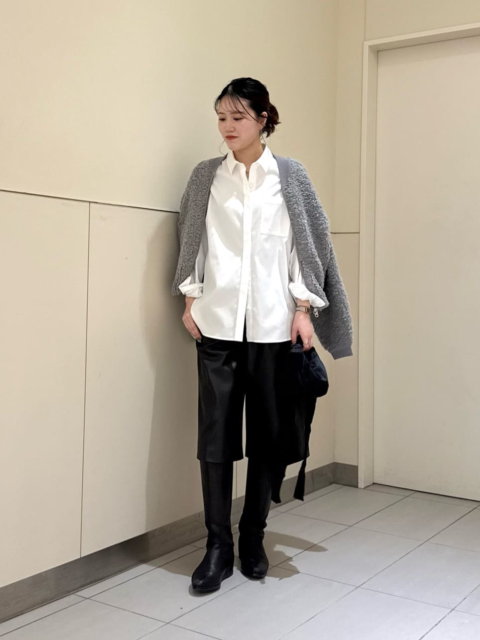 allurevilleのニットボアブルゾンを使ったコーディネートを紹介します。｜Rakuten Fashion(楽天ファッション／旧楽天ブランドアベニュー)6670528
