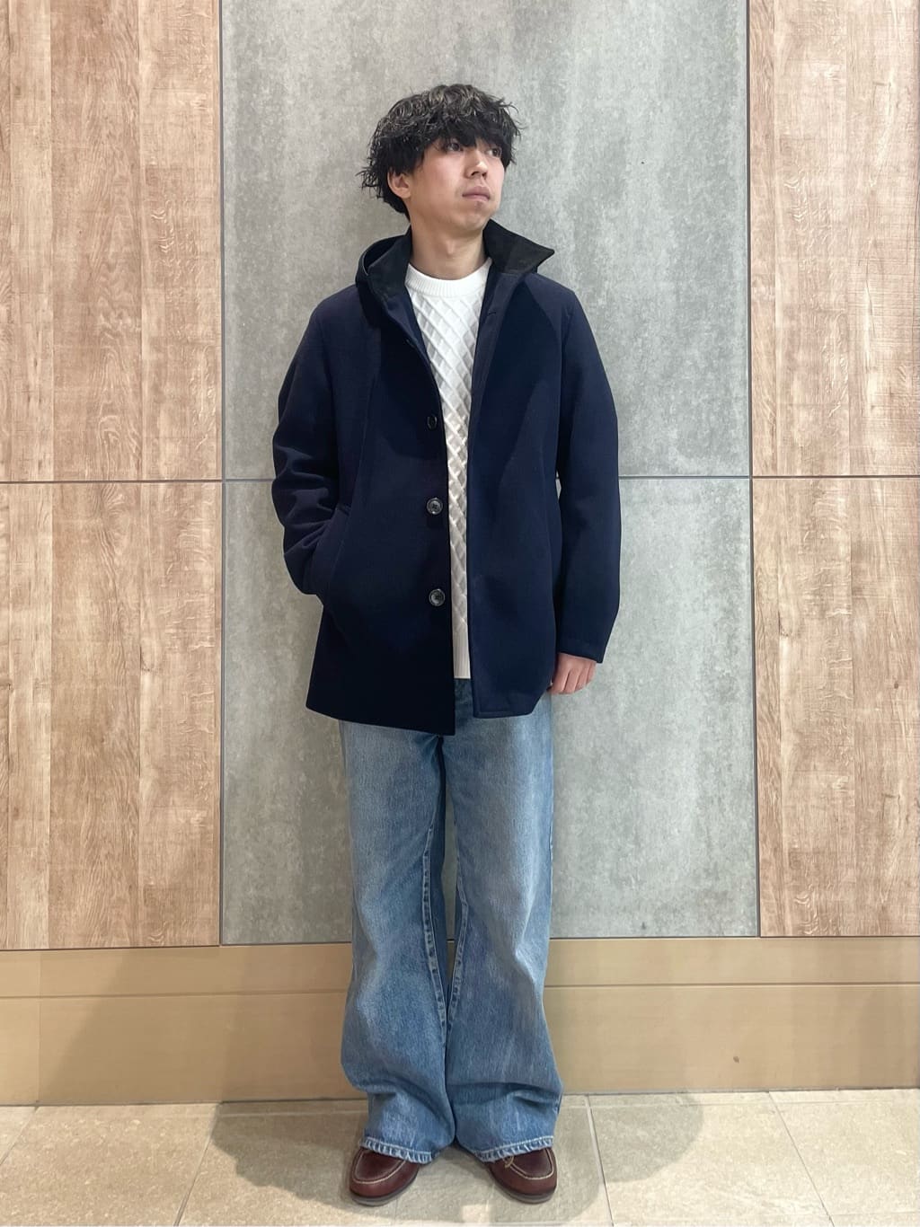 【極美品】ビューティアンドユースユナイテッドアローズ メルトン フード コート UNITED ARROWS LTD. OUTLET | ニットメルトン フードコート-防風-<A