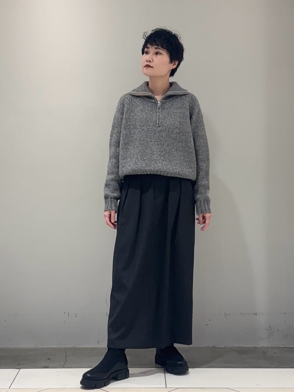 UNITED ARROWS LTD. OUTLET | 毛ブレンド ストライプ タックロング