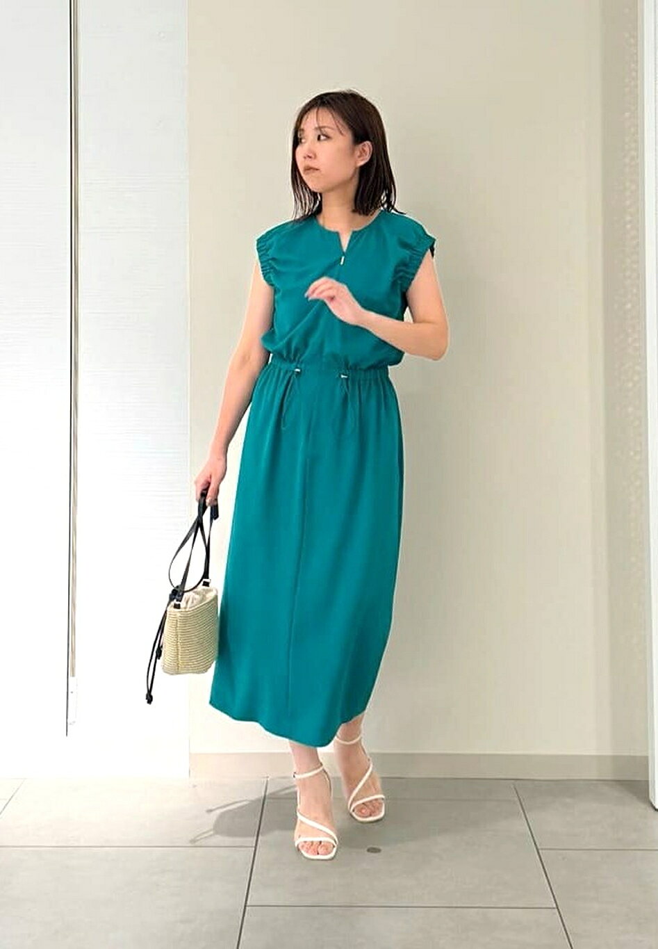 PINKY&DIANNE | スリーブシャーリングワンピース | Rakuten Fashion