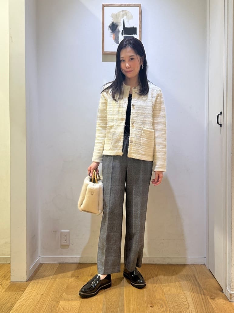 最終SALE★美品【UNITED ARROWS】ツイードライクニットカーディガン UNITED ARROWS LTD. OUTLET | ミックスツイードライク ノーカラー