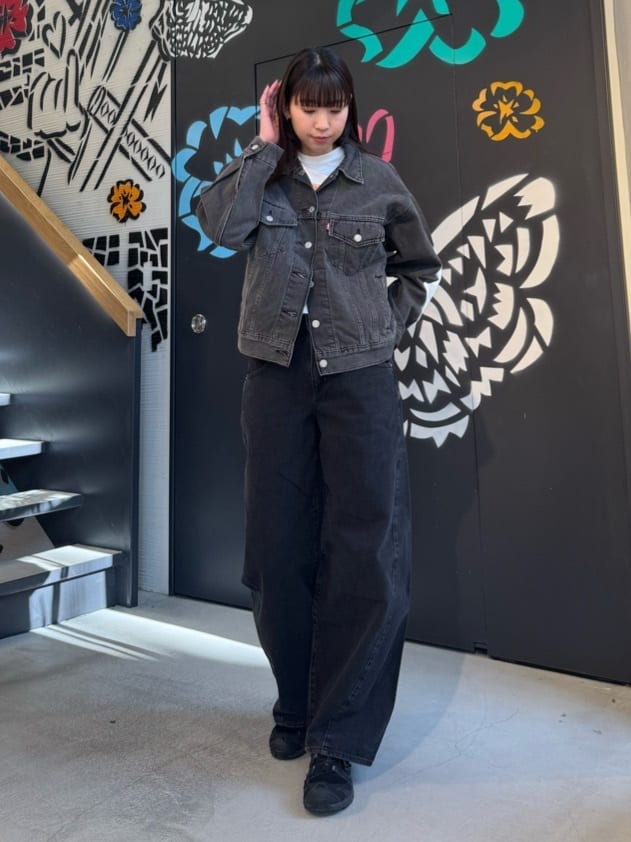 Levi's | SUPER BAGGY バレルジーンズ ブラック | Rakuten Fashion