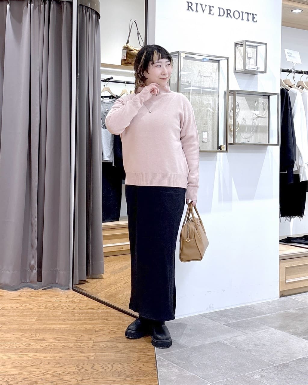 RIVE DROITE | 【全骨格細見え】NEW2WAYロングリブワンピース