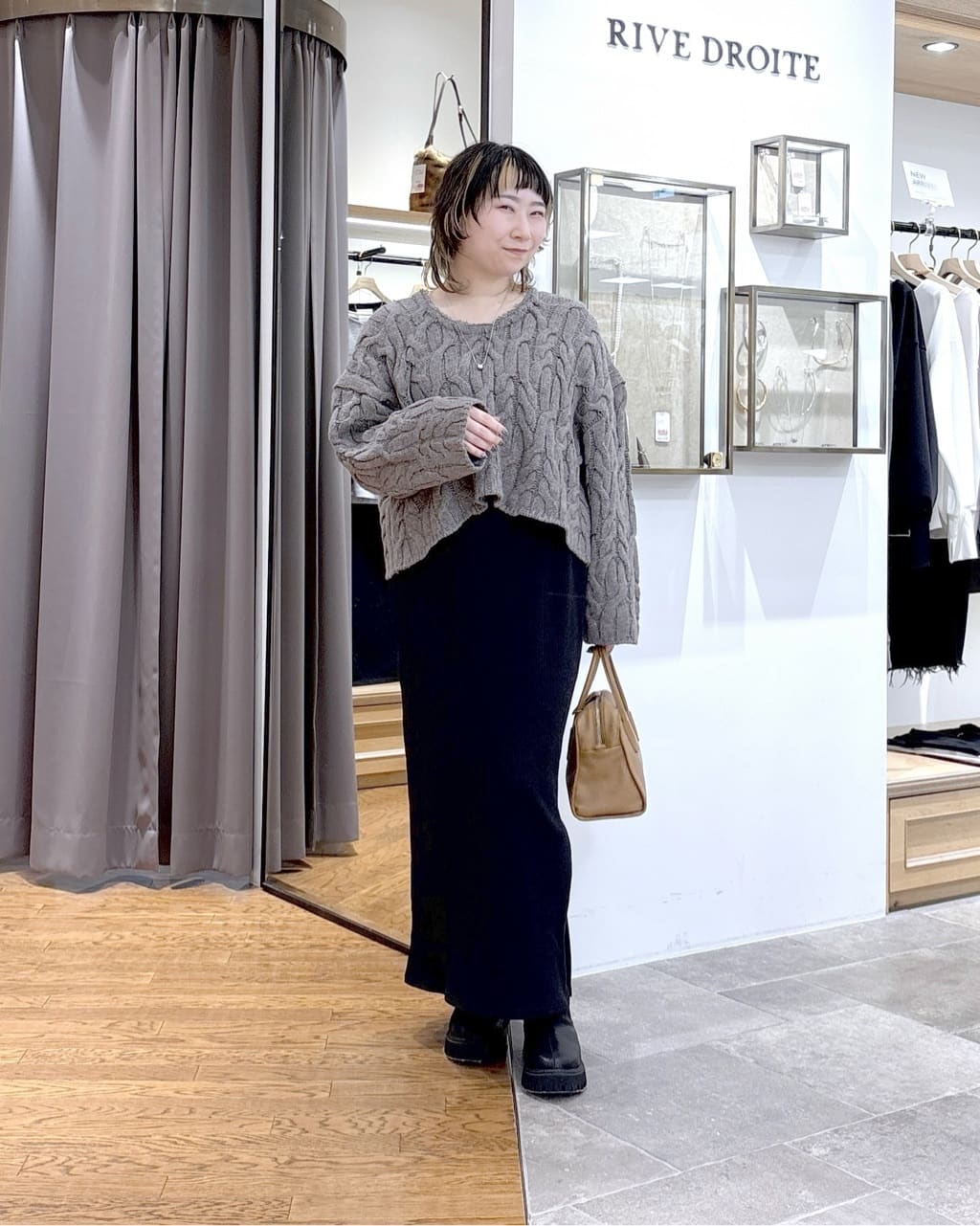 RIVE DROITE | 【全骨格細見え】NEW2WAYロングリブワンピース