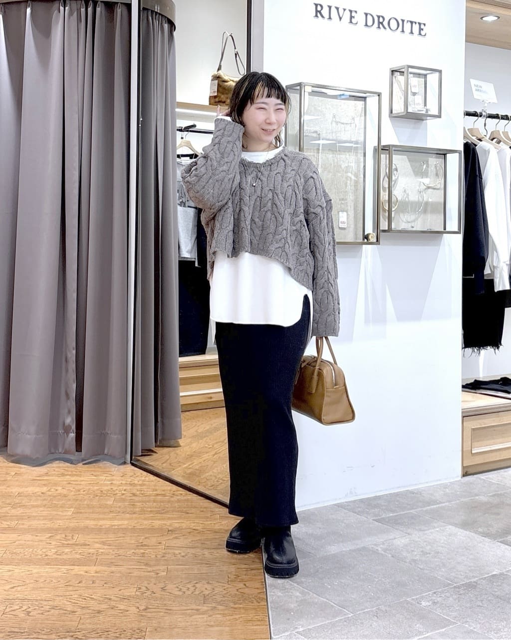 RIVE DROITE | 【全骨格細見え】NEW2WAYロングリブワンピース