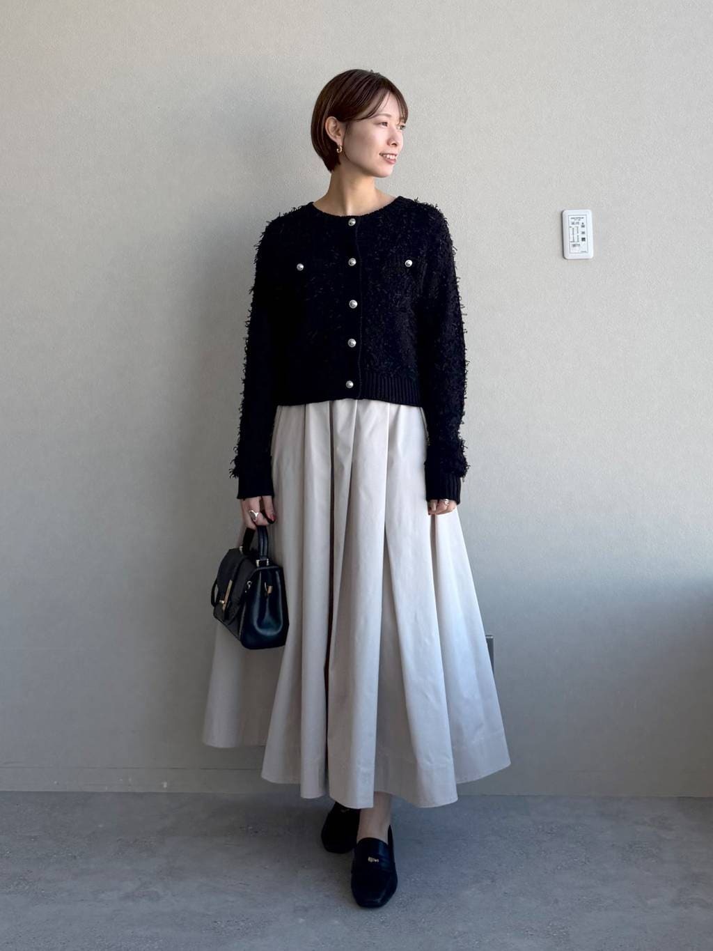 mysty womanのチュールヤーンツイードジャケットカーデを使ったコーディネートを紹介します。｜Rakuten Fashion(楽天ファッション／旧楽天ブランドアベニュー)6686627