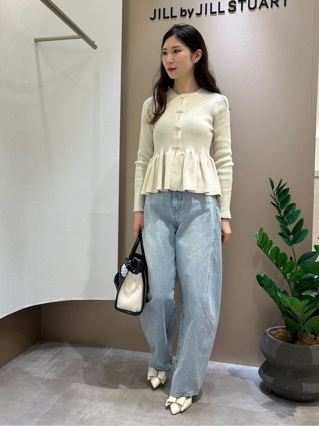 JILL by JILL STUART | ラメモールペプラムニット | Rakuten Fashion