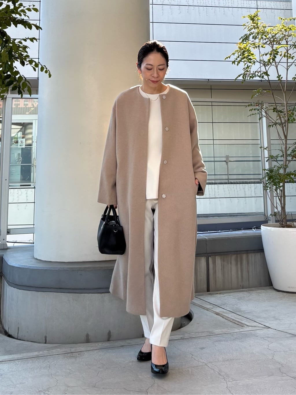 NATURAL BEAUTY BASIC | フォルムノーカラーロングコート | Rakuten