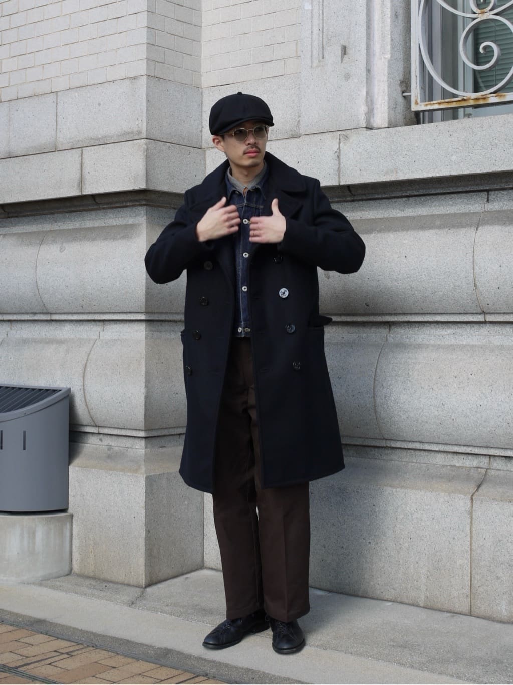 Schott | 714US LONG MELTON PEACOAT/ロング メルトン ピーコート