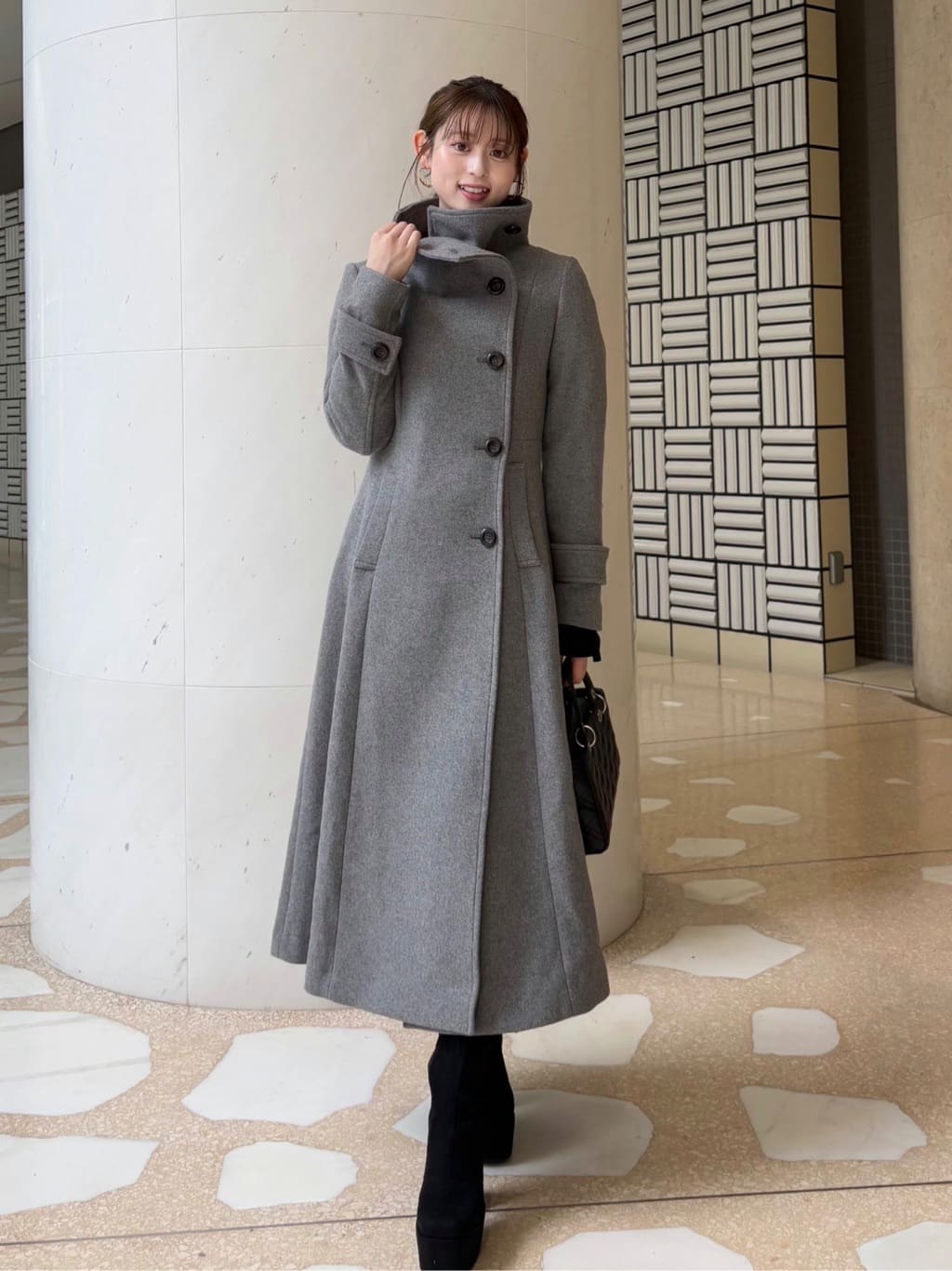 rienda | 25オーバーネックシンデレララインコート | Rakuten Fashion