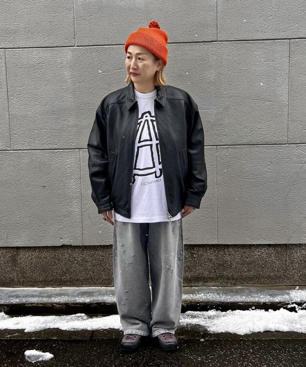 BEAMS MEN | ワイドフィット 4ポケット レザー ブルゾン 25AW ゆったり