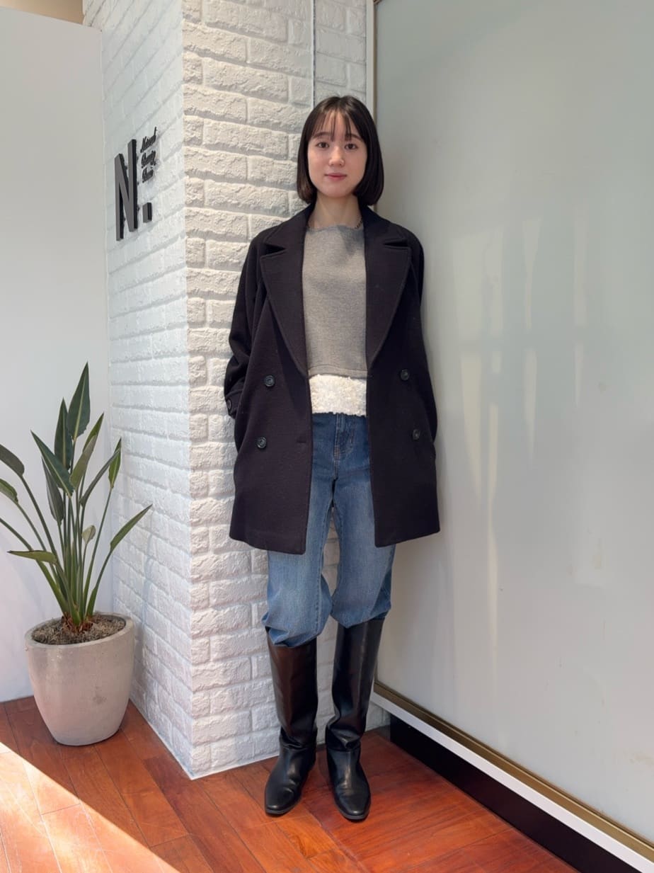 NATURAL BEAUTY BASIC | ダブルブレストフォルムミドルコート