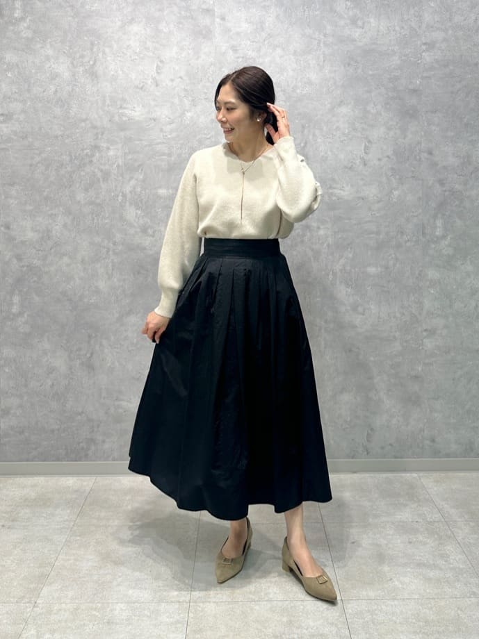UNITED ARROWS ブラック　フレアスカート ブラック 38 未使用 UNITED ARROWS LTD. OUTLET | タック フレア スカート | Rakuten