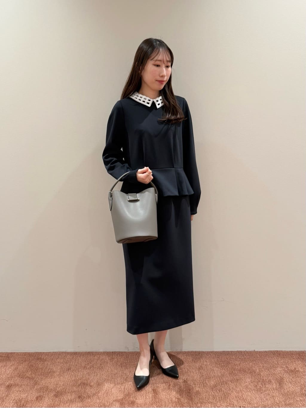UNITED ARROWS | SPONGY ペプラム ワンピース | Rakuten Fashion(楽天