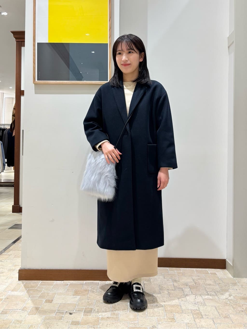 UNITED ARROWS LTD. OUTLETのニットメルトン チェスターコート を使ったコーディネート | Rakuten ...