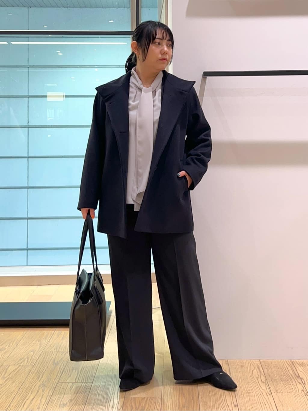 INDIVI | 【日本製/ミドル丈】スタンドカラーミドルコート | Rakuten