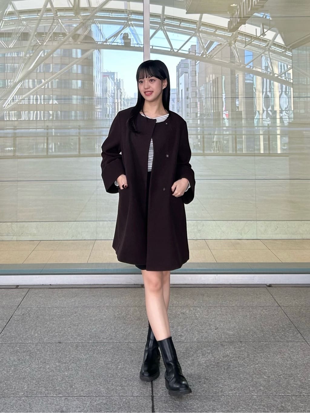 NATURAL BEAUTY BASIC | ノーカラーミドルコート | Rakuten Fashion