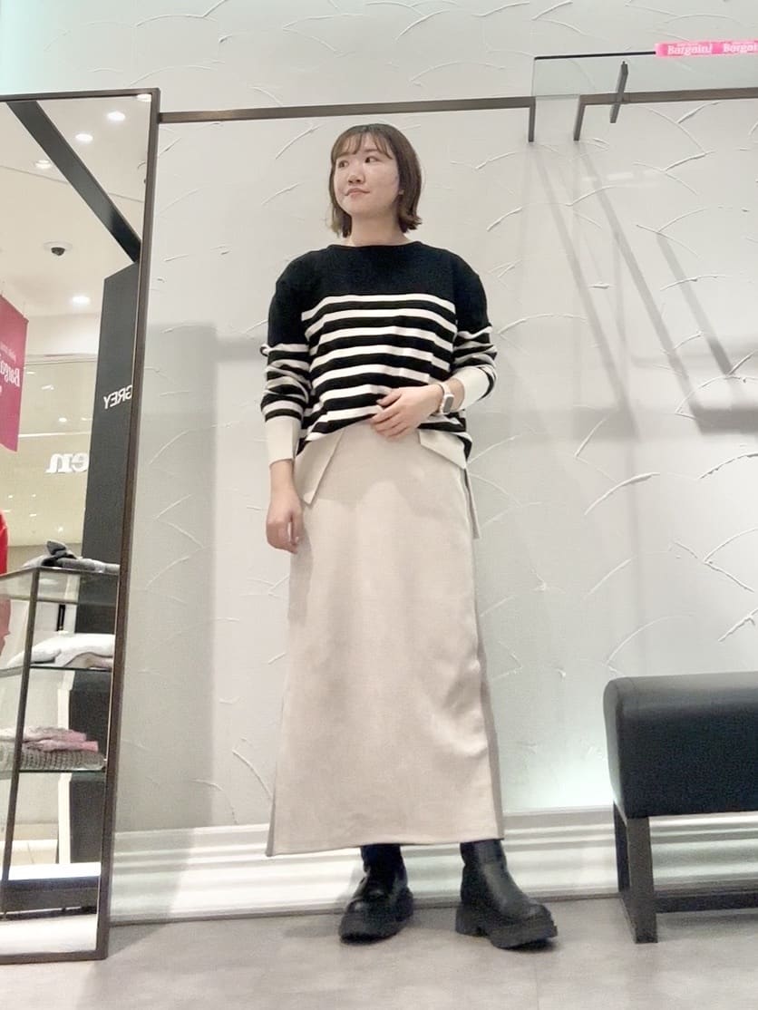 MAYSON GREYの【ふわもち】ボーダーニット≪洗濯機で洗える≫を使ったコーディネートを紹介します。｜Rakuten Fashion(楽天ファッション／旧楽天ブランドアベニュー)6710400