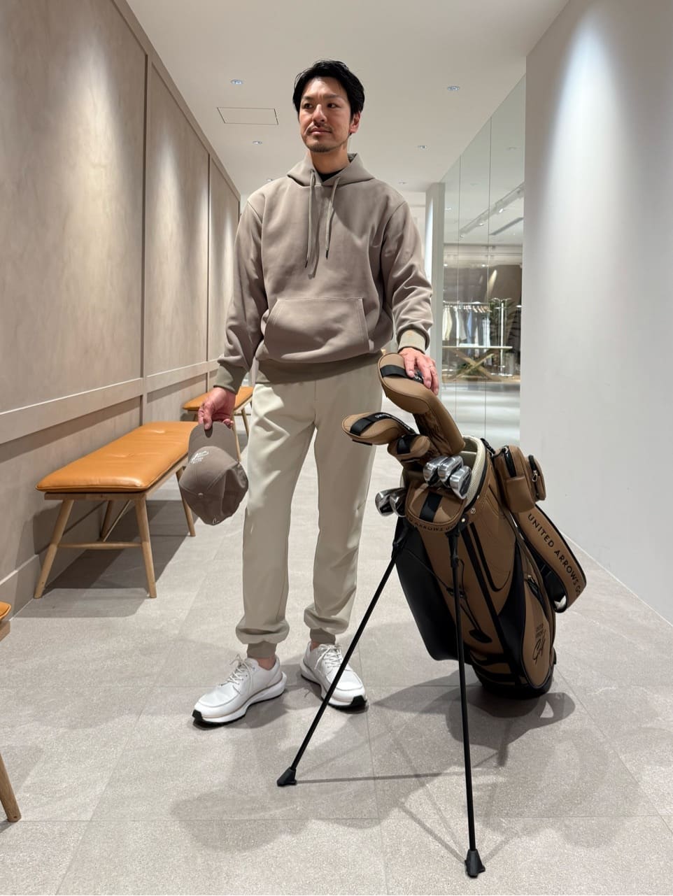 2枚セット！UNITED ARROWS GOLF パンツとタイツのセット UNITED ARROWS | メンズ ダブルクロス ジョガーパンツ 防しわ 2WAY