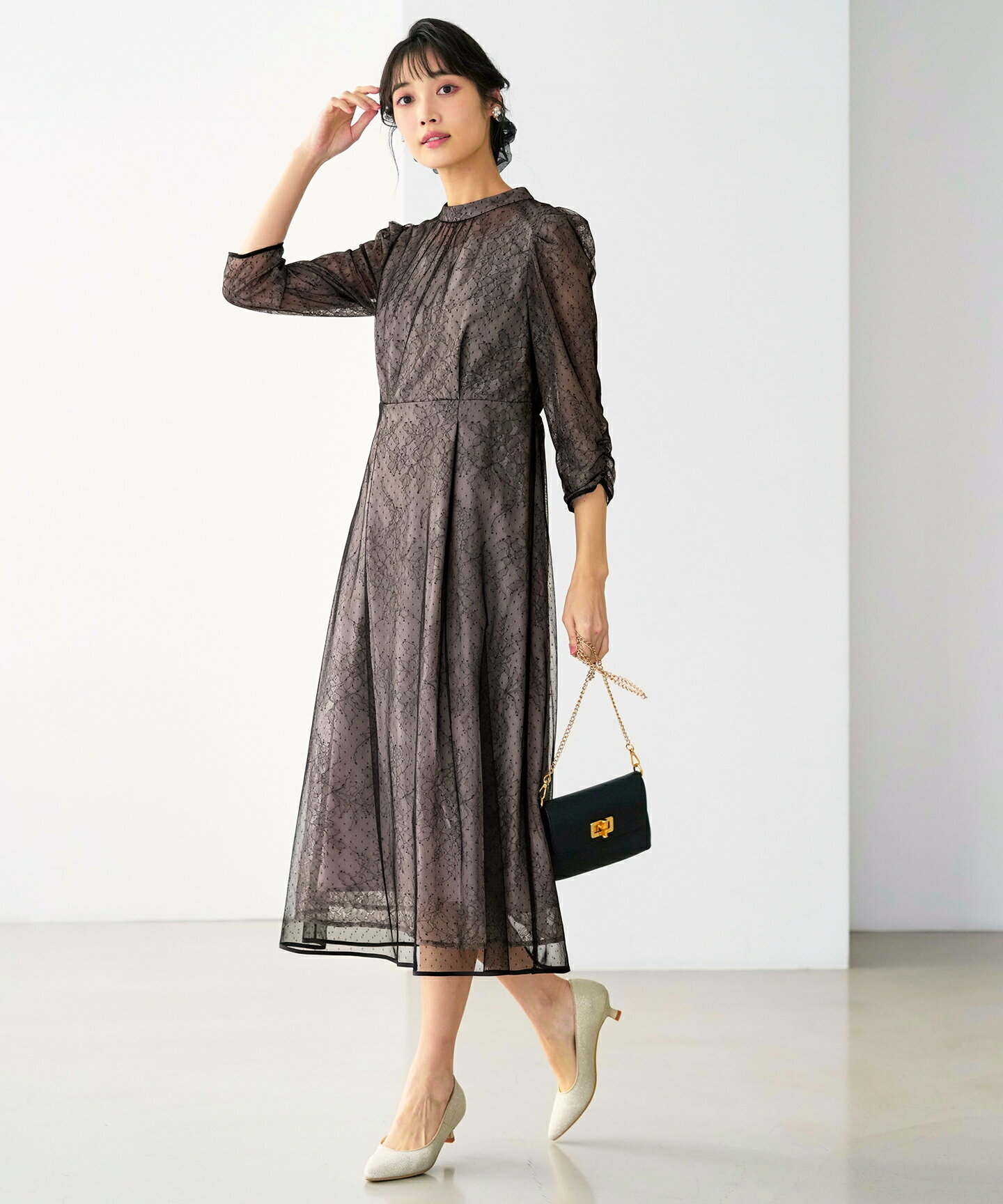 ANY SISの【Lily Calin】バイカラードットチュール ドレスを使ったコーディネートを紹介します。｜Rakuten Fashion(楽天ファッション／旧楽天ブランドアベニュー)6722687