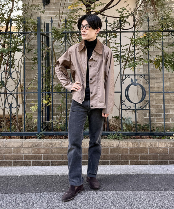BEAMS MENの【別注】Barbour / TRANSPORT ポリエステル メモリーツイル 