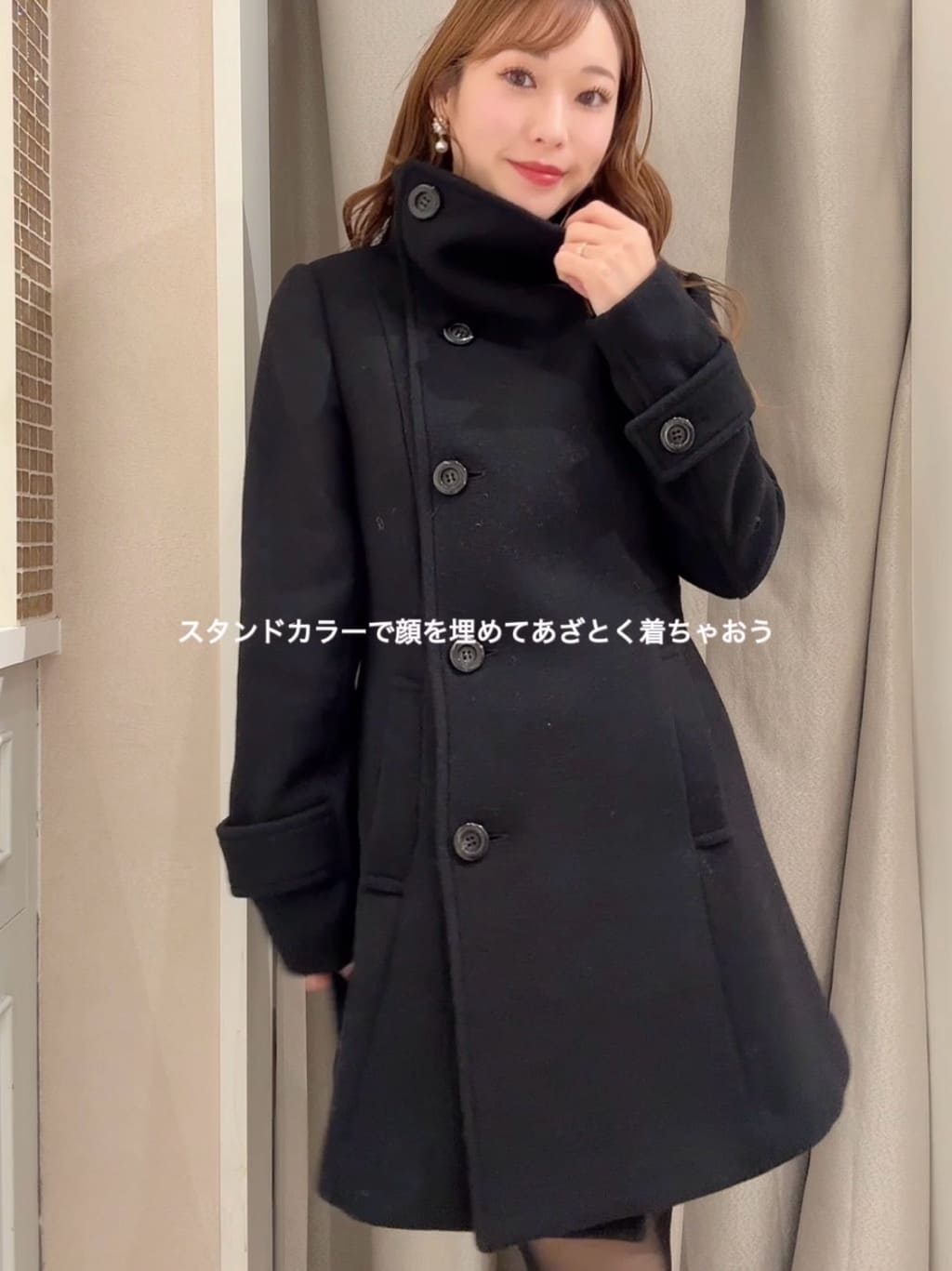 rienda | 25オーバーネックシンデレララインミニコート | Rakuten