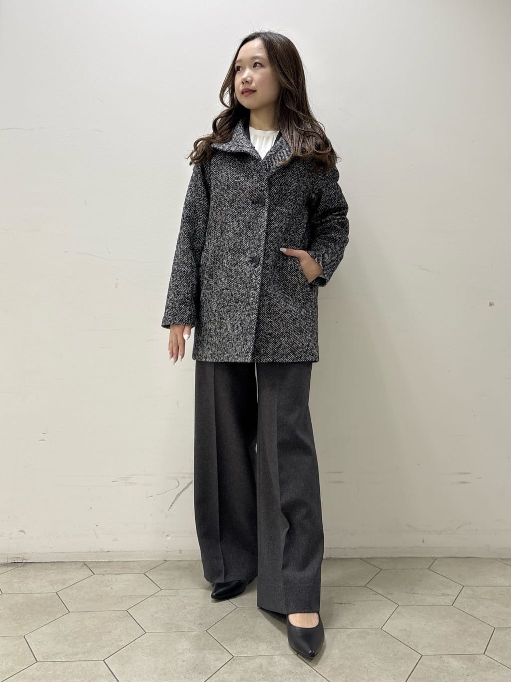 INDIVI | 【日本製/ミドル丈】スタンドカラーミドルコート | Rakuten