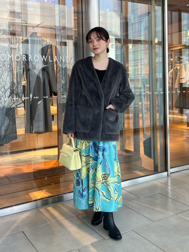 TOMORROWLAND | スムースファー フーディーポンチョ | Rakuten Fashion