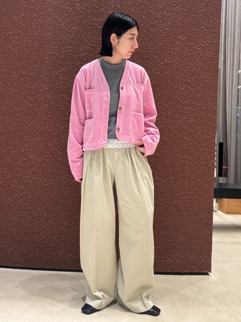 スラックス　パンツ「6（ROKU）」コットンレーヨン　タックパンツ　レディース 6(ROKU)＞コットンレーヨン タックパンツ パープル32 - メルカリ