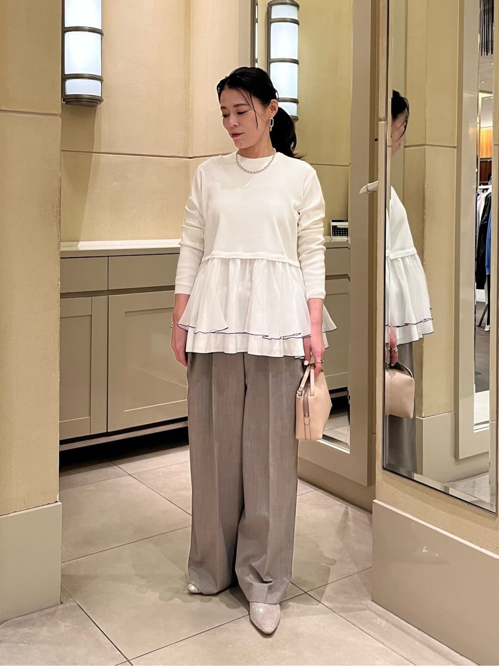 【BEIGE】<AEWEN MATOPH>タック パンツ イウエン マトフ AEWEN MATOPH ＜AEWEN MATOPH＞インタックパンツ