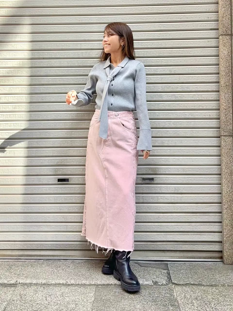 GRACE CONTINENTAL | サイドレースデニムスカート | Rakuten Fashion